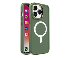 Hurtel Magnetic Color Matte dėklas skirtas Apple iPhone 15 Plus – žalios spalvos