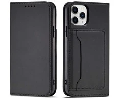 Hurtel Magnet Card dėklas skirtas iPhone 12 Pro, juodas