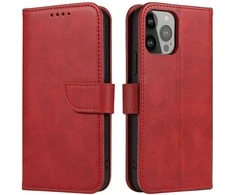 Hurtel Magnet atverčiamas dėklas skirtas Samsung Galaxy S23 +, raudonas