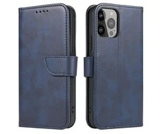 Hurtel Magnet atverčiamas dėklas skirtas iPhone 14 Max, mėlynas