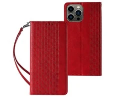 Hurtel Magnet Strap dėklas su dirželiu skirtas iPhone 14 Pro, raudonas