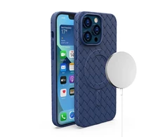 Hurtel MagSafe Woven Apple iPhone 15 Pro – dėklas telefonui mėlynos spalvos