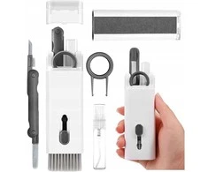 Valiklis Hurtel Multifunctional 7in1 valymo rinkinys ausinėms ir klaviatūrai - pilka