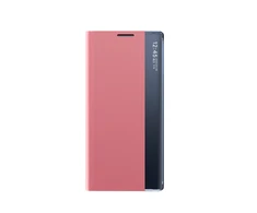 Hurtel New Sleep dėklas dėklas su Flip and Stand skirtas Samsung Galaxy S25 Edge – rožinės spalvos