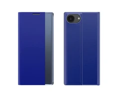 Hurtel New Sleep dėklas Apple iPhone 16e Flip dėklas su Stand – mėlynos spalvos