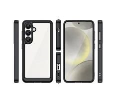 Hurtel Outer Space dėklas skirtas Samsung Galaxy S25 Edge dėklas su Flexible Frame – juodos spalvos