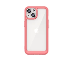Hurtel Outer Space reinforced case with flexible frame Apple iPhone 15 – dėklas telefonui raudonos spalvos