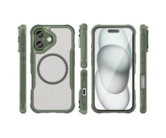 Hurtel Leading Series MagSafe silikoninis Apple iPhone 16 – dėklas telefonui žalios spalvos