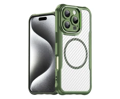 Hurtel Leading Series MagSafe silikoninis Apple iPhone 16 Pro – dėklas telefonui žalios spalvos