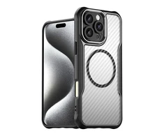 Hurtel Leading Series MagSafe silikoninis Apple iPhone 16 Pro Max – dėklas telefonui juodos spalvos