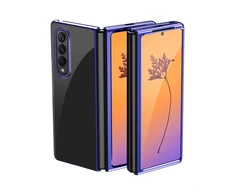 Hurtel Plating Samsung Galaxy Z Fold 4 a metallic frame dėklas telefonui mėlynos spalvos