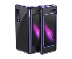Hurtel Plating Electroplating frame Samsung Galaxy Fold dėklas telefonui mėlynos spalvos