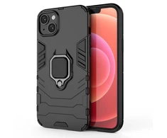 Hurtel Ring Armor case Apple iPhone 14 Plus armored cover magnetic holder ring dėklas telefonui juodos spalvos