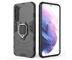 Hurtel Ring Armor case Samsung Galaxy S23+ armored cover magnetic holder ring dėklas telefonui juodos spalvos