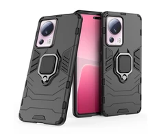 Hurtel Ring Armor Xiaomi 13 Lite armored magnetic holder ring dėklas telefonui juodos spalvos