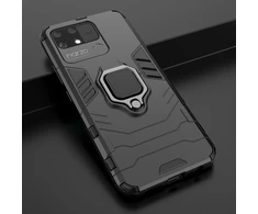 Hurtel Ring Armor hibridinis dėklas + magnetinis laikiklis skirtas Realme Narzo 50A, juodas