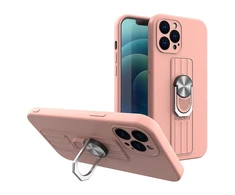 Hurtel Ring silikoninis dėklas skirtas iPhone 13 Pro, rožinis