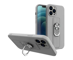 Hurtel Ring silikoninis dėklas skirtas Xiaomi Redmi 10X 4G / Xiaomi Redmi Note 9, sidabrinis