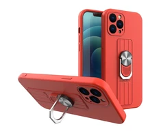 Hurtel Ring silikoninis dėklas skirtas Xiaomi Redmi 10X 4G / Xiaomi Redmi Note 9, raudonas