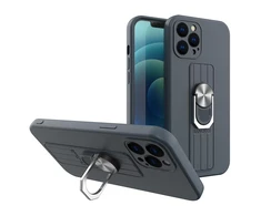 Hurtel Ring silikoninis dėklas skirtas Xiaomi Redmi Note 10 / Redmi Note 10S, tamsiai mėlynas
