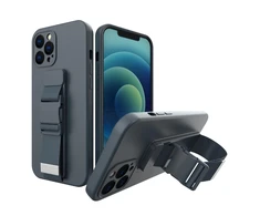 Hurtel Rope dėklas su dirželiu skirtas Xiaomi Redmi 10X 4G / Xiaomi Redmi Note 9, tamsiai mėlynas (Navy Mėlyna)