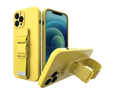 Hurtel Rope dėklas su dirželiu skirtas Xiaomi Poco X3 NFC, geltonas