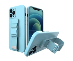 Hurtel Rope dėklas su dirželiu skirtas Xiaomi Redmi 10X 4G / Xiaomi Redmi Note 9, mėlynas