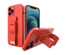 Hurtel Rope dėklas su dirželiu skirtas Xiaomi Redmi Note 10 / Redmi Note 10S, raudonas