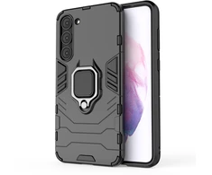 Hurtel Ring Armor case Samsung Galaxy S23+ armored cover magnetic holder ring dėklas telefonui juodos spalvos