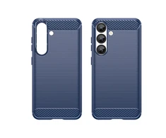 Hurtel Carbon dėklas skirtas Samsung Galaxy S25 Edge – mėlynos spalvos