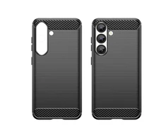 Hurtel Carbon dėklas skirtas Samsung Galaxy S25 Edge – juodos spalvos
