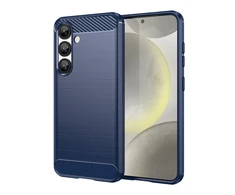 Hurtel Carbon dėklas skirtas Samsung Galaxy S25 Edge – mėlynos spalvos