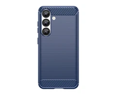 Hurtel Carbon dėklas skirtas Samsung Galaxy S25 Edge – mėlynos spalvos