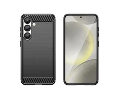 Hurtel Carbon dėklas skirtas Samsung Galaxy S25 Edge – juodos spalvos