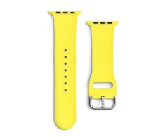 Hurtel Silikoninė APS apyrankė laikrodžiui Apple Watch 9 / 8 / 7 / 6 / 5 / 4 / 3 / 2 / SE (41 / 40 / 38mm) Strap Watch Bracelet geltonos spalvos