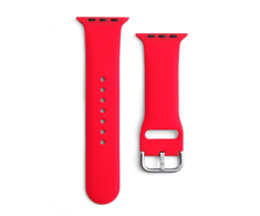 Hurtel Silikoninė APS apyrankė laikrodžiui Apple Watch 9 / 8 / 7 / 6 / 5 / 4 / 3 / 2 / SE (41 / 40 / 38mm) Strap Watch Bracelet raudonos spalvos