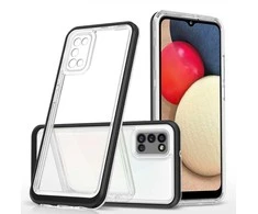 Hurtel Clear dėklas skirtas Samsung Galaxy A03s (166), juodas