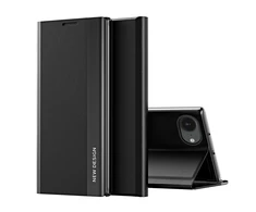 Hurtel Sleep dėklas Pro skirtas Apple iPhone 16e su Flip and Stand – juodos spalvos