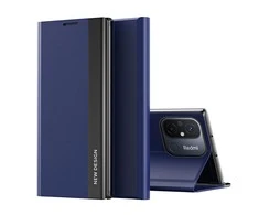 Hurtel Sleep Pro Xiaomi Redmi Note 12 Pro+ atverčiamas su stoveliu dėklas telefonui mėlynos spalvos