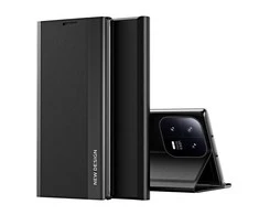 Hurtel Sleep Pro Xiaomi 13 Lite atverčiamas su stoveliu dėklas telefonui juodos spalvos