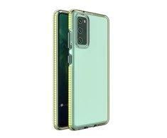 Hurtel Spring dėklas su spalvotu rėmeliu skirtas Xiaomi Redmi Note 10 / Redmi Note 10S, geltonas