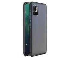 Hurtel Spring dėklas su spalvotu rėmeliu skirtas Xiaomi Redmi Note 10 5G / Poco M3 Pro, juodas