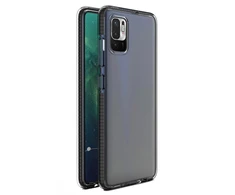 Hurtel Spring dėklas su spalvotu rėmeliu skirtas Xiaomi Redmi Note 10 5G / Poco M3 Pro, juodas