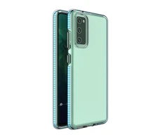 Hurtel Spring dėklas su spalvotu rėmeliu skirtas Samsung Galaxy A72 4G, šviesiai mėlynas