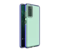 Hurtel Spring dėklas su spalvotu rėmeliu skirtas Samsung Galaxy A72 4G, tamsiai mėlynas