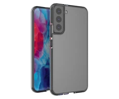 Hurtel Spring dėklas su spalvotu rėmeliu skirtas Samsung Galaxy S22 + (S22 Plus), juodas