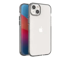 Hurtel Spring dėklas su spalvotu rėmeliu skirtas iPhone 14 Plus, juodas