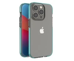 Hurtel Spring dėklas su spalvotu rėmeliu skirtas iPhone 14 Pro, šviesiai mėlynas