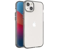 Hurtel Spring dėklas su spalvotu rėmeliu skirtas iPhone 14 Plus, juodas