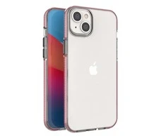 Hurtel Spring dėklas su spalvotu rėmeliu skirtas iPhone 14 Plus, šviesiai rožinis